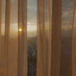 Sunrise through the curtains