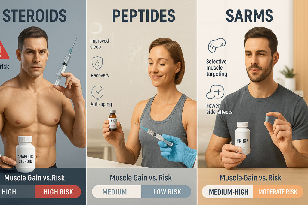 Comparing Steroids, Peptides, and SARMs - Pros & Cons