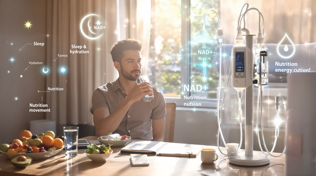Natural Energy Boosters: From Sleep Hygiene to NAD⁺ IV Drips