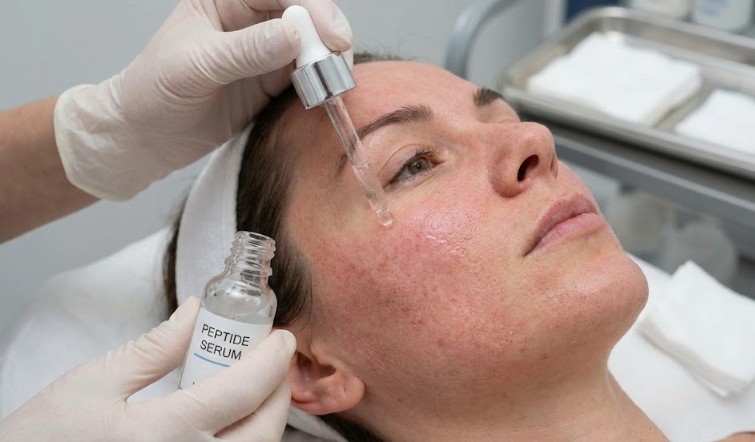 Peptide-infused microneedling and “after-serums”